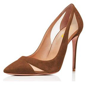FSJ Mesh High Heel Pumps Pointed Toe Stiletto Thin